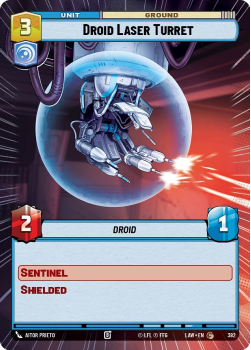 Droid Laser Turret (HYPERSPACE) single card from Star Wars Unlimited