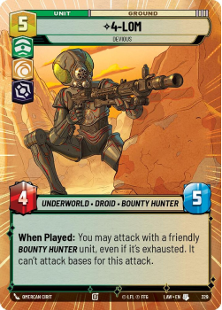 -LOM - Devious (HYPERSPACE) single card from Star Wars Unlimited