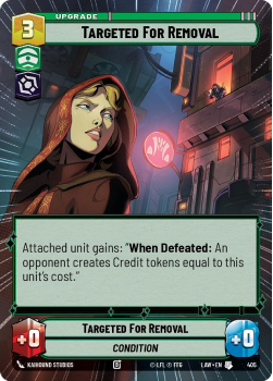 Targeted For Removal (HYPERSPACE) single card from Star Wars Unlimited