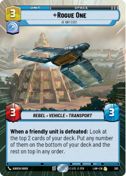 Rogue One - At Any Cost (HYPERSPACE) single card from Star Wars Unlimited