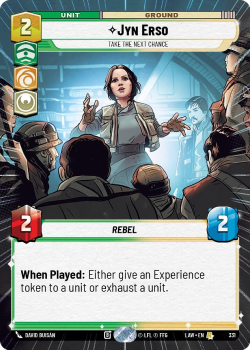 Jyn Erso - Take the Next Chance (HYPERSPACE) single card from Star Wars Unlimited