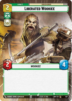 Liberated Wookiee (HYPERSPACE) single card from Star Wars Unlimited