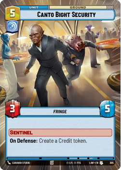 Canto Bight Security (HYPERSPACE) single card from Star Wars Unlimited