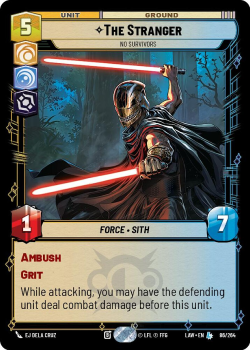 The Stranger - No Survivors single card from Star Wars Unlimited