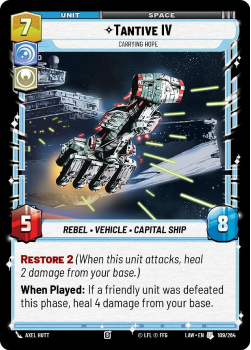 Tantive IV - Carrying Hope single card from Star Wars Unlimited