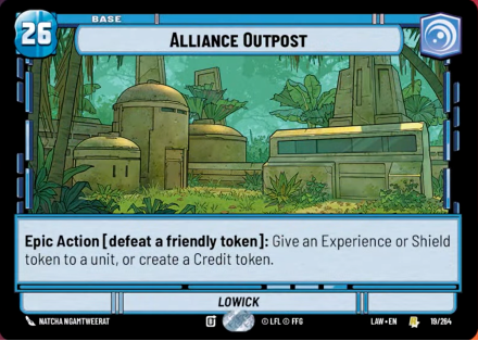 Alliance Outpost - Lowick single card from Star Wars Unlimited