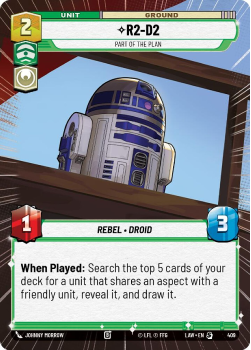 R2-D2 - Part of the Plan (HYPERSPACE) single card from Star Wars Unlimited