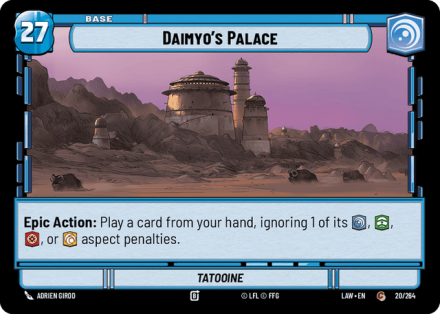 Daimyo's Palace - Tatooine single card from Star Wars Unlimited