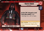 Darth Vader - Unstoppable (HYPERSPACE) : 275 A LAWLESS TIME - Star Wars Unlimited Single Card