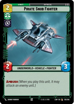 Pirate Snub Fighter single card from Star Wars Unlimited