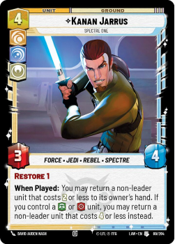 Kanan Jarrus - Spectre One single card from Star Wars Unlimited