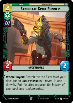 Syndicate Spice Runner single card from Star Wars Unlimited