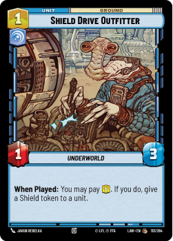 Shield Drive Outfitter single card from Star Wars Unlimited