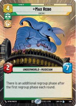 Max Rebo - Encore! (HYPERSPACE) single card from Star Wars Unlimited