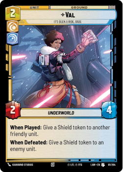 Val - It's Been a Ride, Babe single card from Star Wars Unlimited