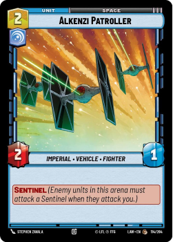 Alkenzi Patroller single card from Star Wars Unlimited