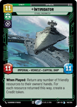 Intimidator - Citadel Overwatch single card from Star Wars Unlimited