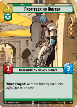 Profiteering Hunter (HYPERSPACE) single card from Star Wars Unlimited