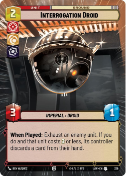 Interrogation Droid (HYPERSPACE) single card from Star Wars Unlimited