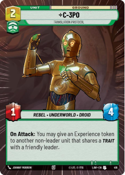 C-3P0 - Translation Protocol (HYPERSPACE) single card from Star Wars Unlimited