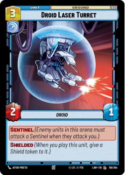 Droid Laser Turret single card from Star Wars Unlimited