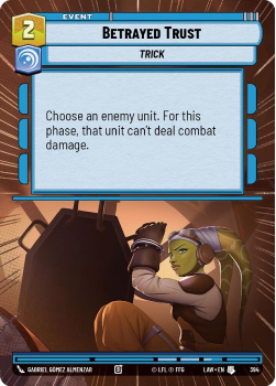 Betrayed Trust (HYPERSPACE) single card from Star Wars Unlimited