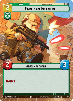 Partisan Infantry (HYPERSPACE) single card from Star Wars Unlimited