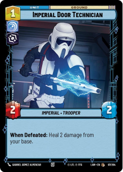 Imperial Door Technician single card from Star Wars Unlimited