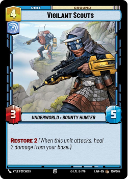 Vigilant Scouts single card from Star Wars Unlimited