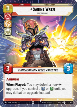 Sabine Wren - Spectre Five (HYPERSPACE) single card from Star Wars Unlimited