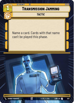Transmission Jamming (HYPERSPACE) single card from Star Wars Unlimited
