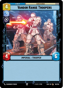Vandor Range Troopers single card from Star Wars Unlimited