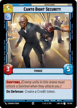 Canto Bight Security single card from Star Wars Unlimited