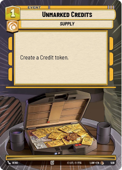 Unmarked Credits (HYPERSPACE) single card from Star Wars Unlimited