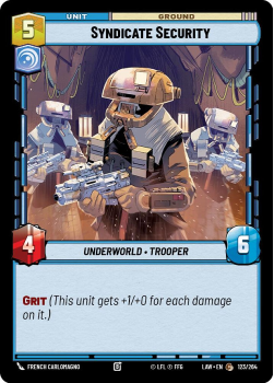 Syndicate Security single card from Star Wars Unlimited