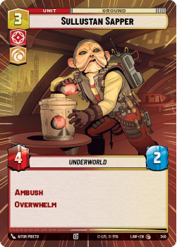 Sullustan Sapper (HYPERSPACE) single card from Star Wars Unlimited