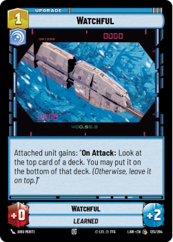 Watchful single card from Star Wars Unlimited