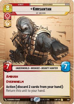 Krrsantan - Hit and Run (HYPERSPACE) single card from Star Wars Unlimited