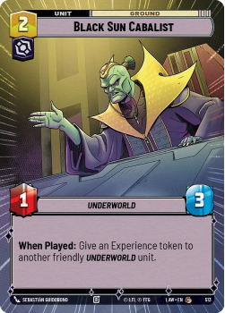 Black Sun Cabalist (HYPERSPACE) single card from Star Wars Unlimited
