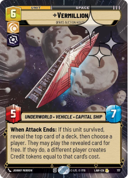 Vermillion - Qi'ra's Auction House (HYPERSPACE FOIL) single card from Star Wars Unlimited
