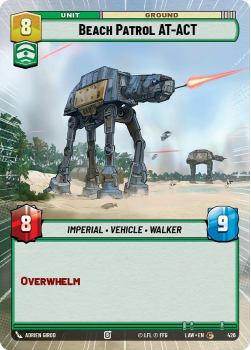 Beach Patrol AT-ACT (HYPERSPACE) single card from Star Wars Unlimited