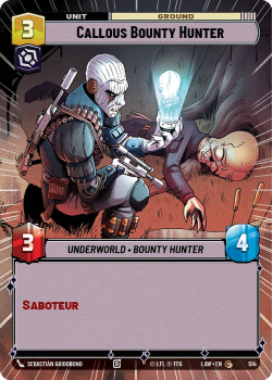 Callous Bounty Hunter (HYPERSPACE) single card from Star Wars Unlimited