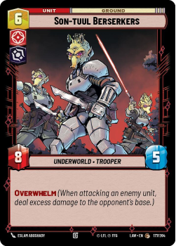 Son-tuul Berserkers single card from Star Wars Unlimited
