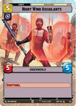 Night Wind Assailants (HYPERSPACE) single card from Star Wars Unlimited