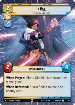 Val - It's Been a Ride, Babe (HYPERSPACE) single card from Star Wars Unlimited