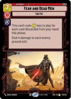 Fear and Dead Men single card from Star Wars Unlimited