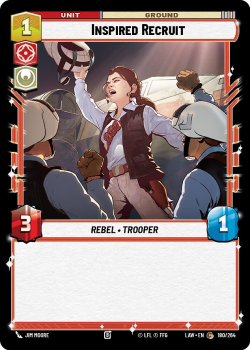 Inspired Recruit single card from Star Wars Unlimited