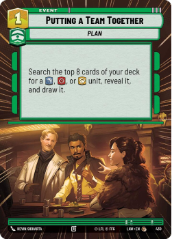 Putting a Team Together (HYPERSPACE) single card from Star Wars Unlimited