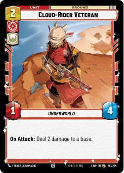 Cloud-Rider Veteran single card from Star Wars Unlimited