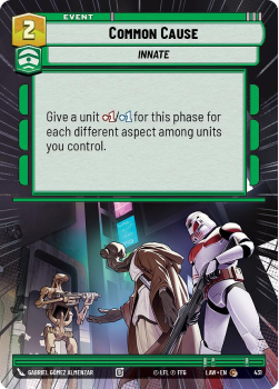 Common Cause (HYPERSPACE) single card from Star Wars Unlimited
